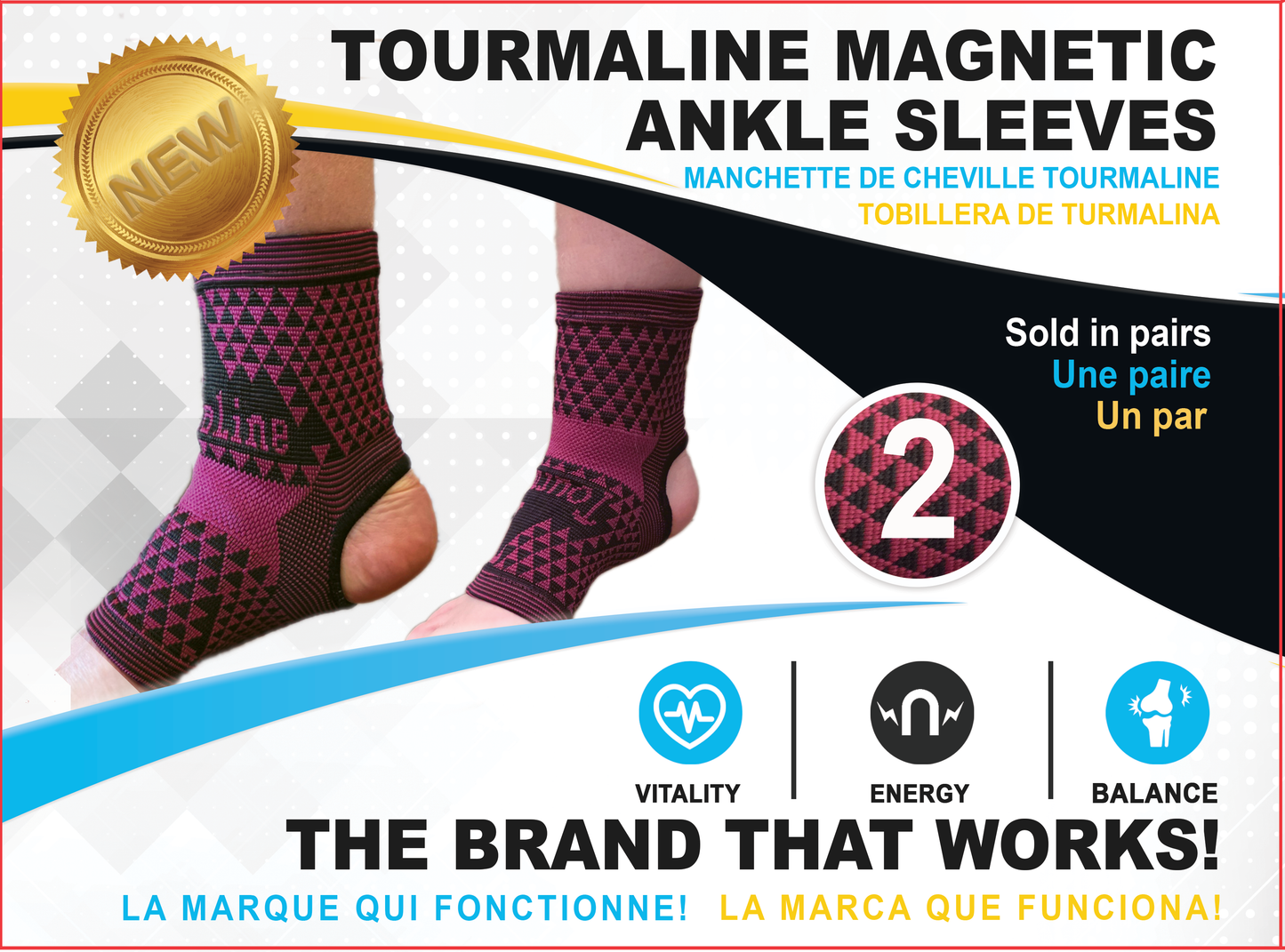 Tourmaline / Magnetic Ankle Sleeves - NEW
