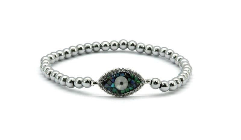 "Evil Eye" Zircon Magnetic Bracelet (SKU# 10218)