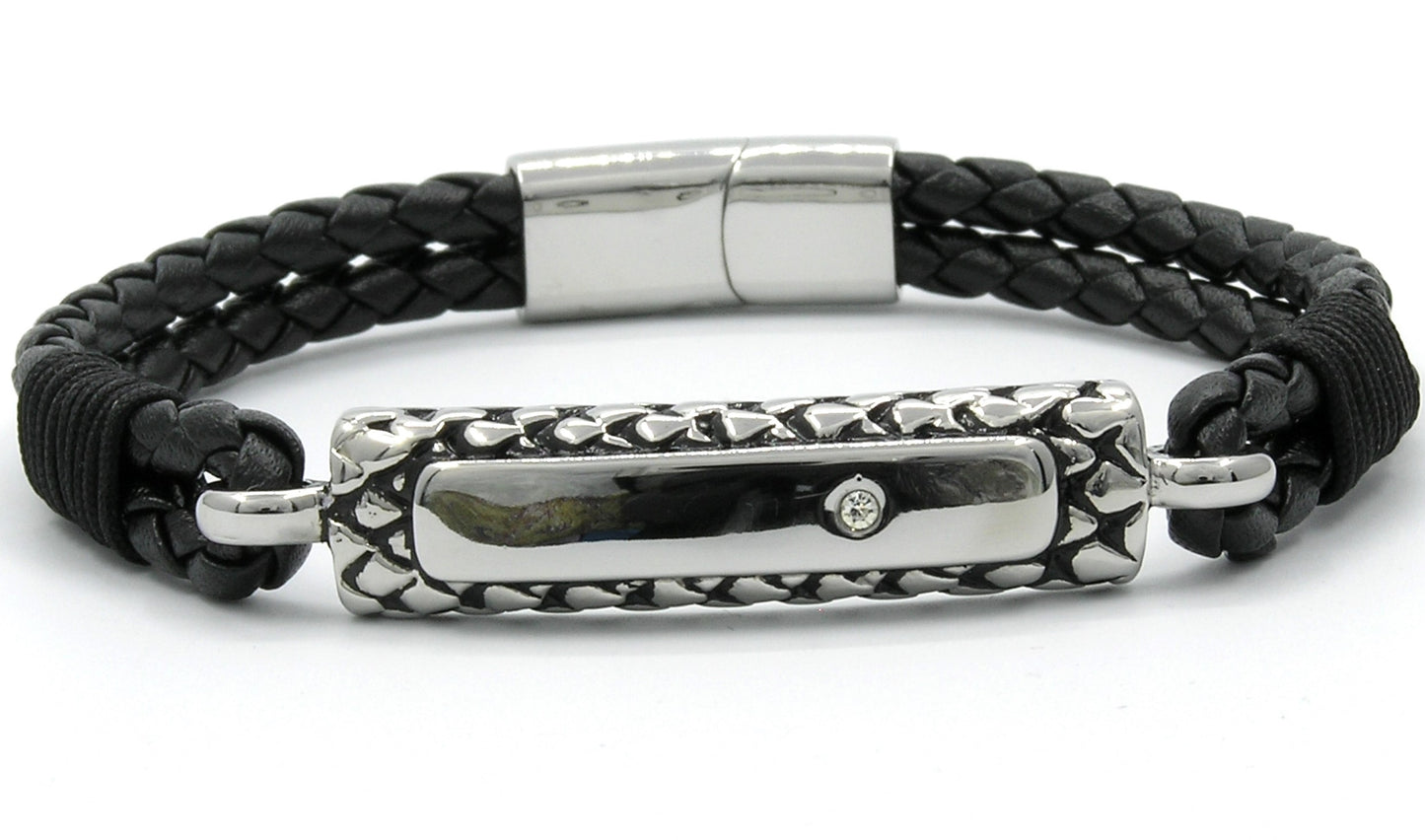 "Leather" Magnetic Bracelet - NEW (SKU#10231)
