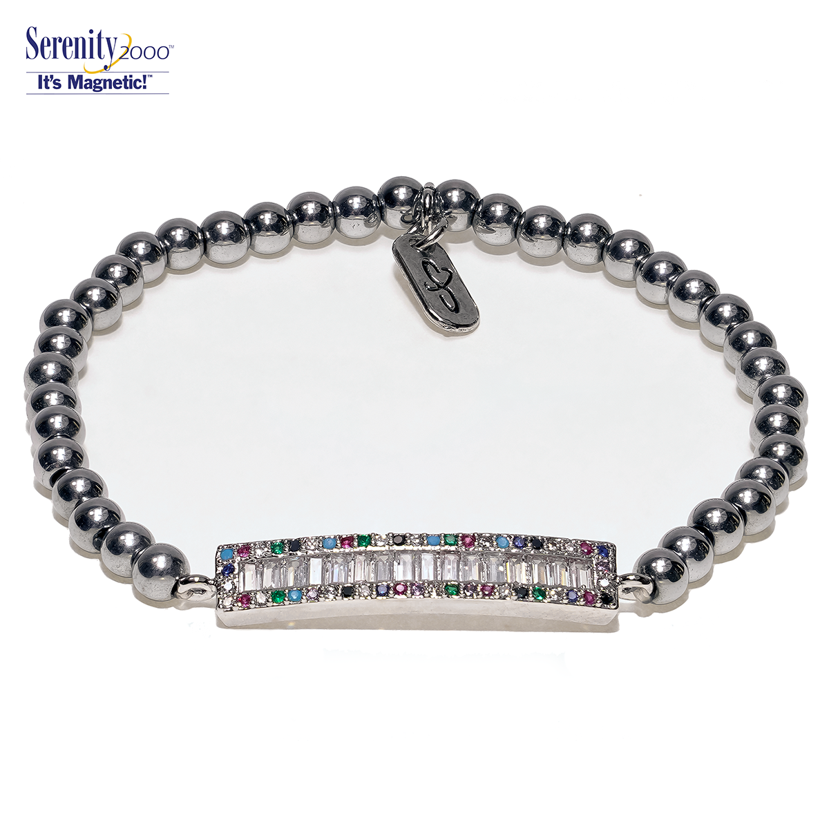 "Multi Crystal"  Zircon Magnetic Bracelet