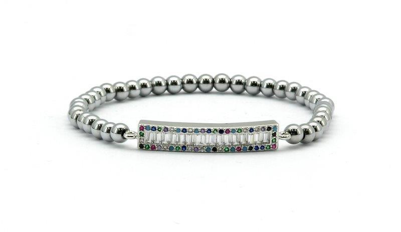 "Multi Crystal"  Zircon Magnetic Bracelet