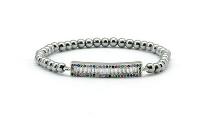 "Multi Crystal"  Zircon Magnetic Bracelet