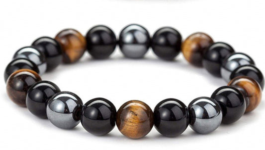 Hematite "Tiger Eye" Magnetic Bracelet