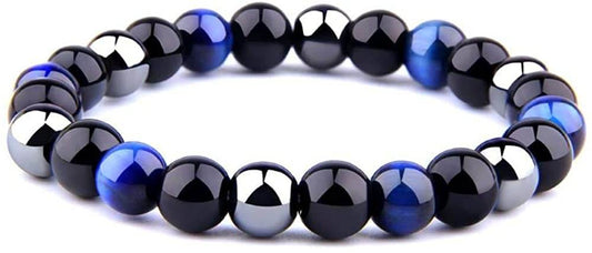 Hematite "Tiger Eye - Blue" Magnetic Bracelet